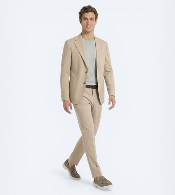 Kip Suit - Beige Tuxedo Suit