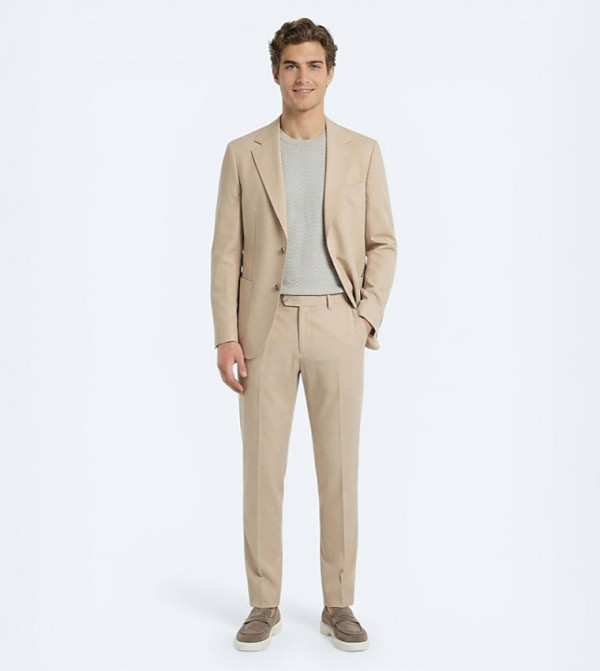 Kip Suit - Beige Tuxedo Suit