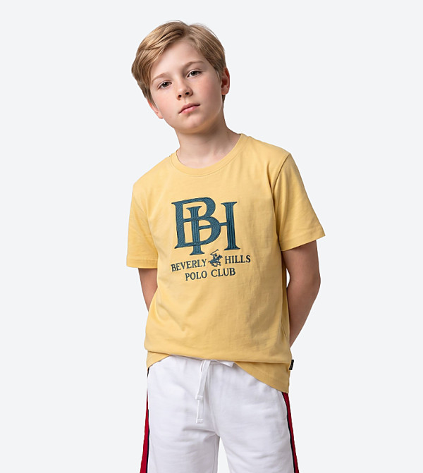Beverly Hills Polo Club  Clothing - Light Yellow T-shirts
