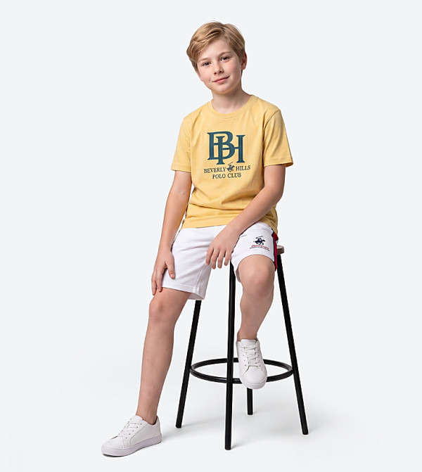 Beverly Hills Polo Club  Clothing - Light Yellow T-shirts