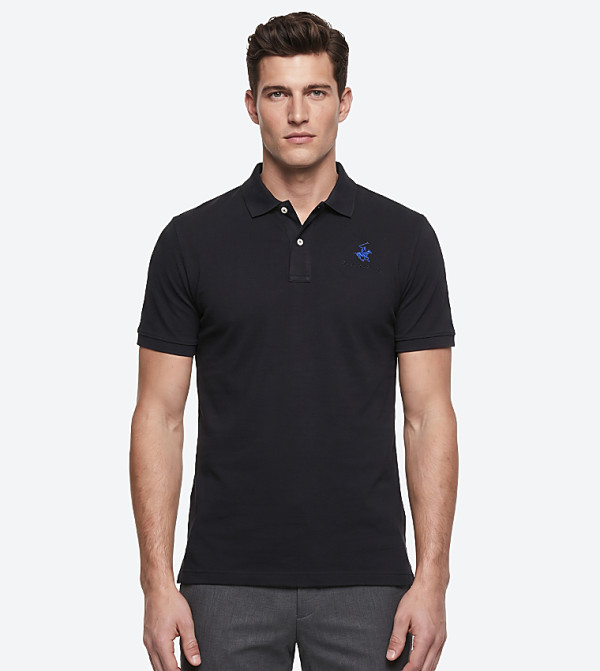 Beverly Hills Polo Club  T-Shirts - BLACK Polo T-shirts