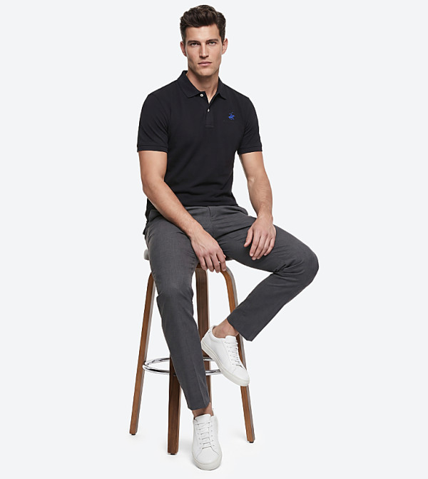 Beverly Hills Polo Club  T-Shirts - BLACK Polo T-shirts