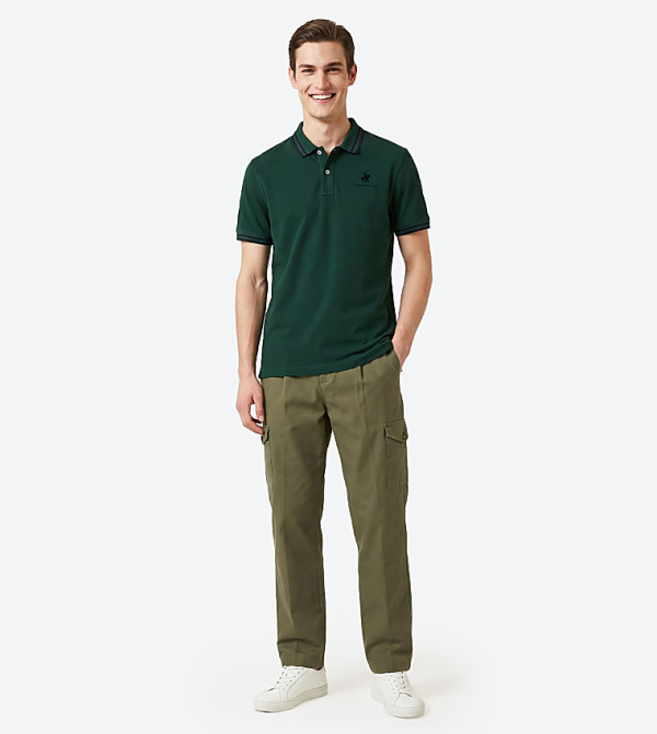 Beverly Hills Polo Club  Polo T-Shirts - Green Polo T-shirts