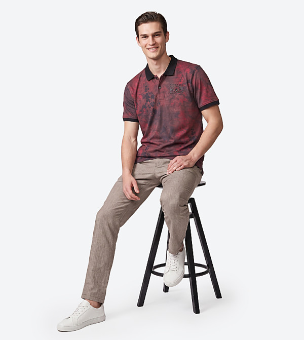 Beverly Hills Polo Club Polo T-Shirts - Red Polo T-shirts