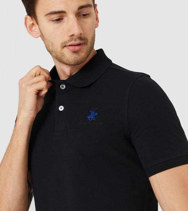 Beverly Hills Polo Club  Clothing - Black Polo T-shirts