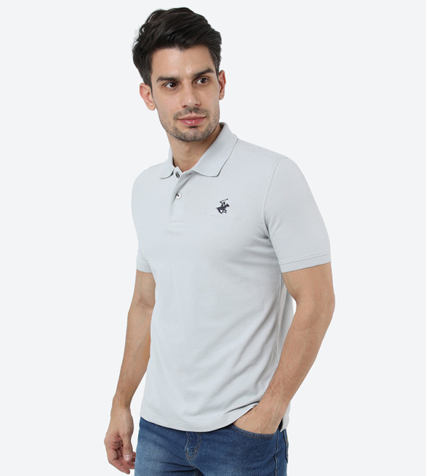 Beverly Hills Polo Club  Polo T-Shirts - Grey Tops & T shirts