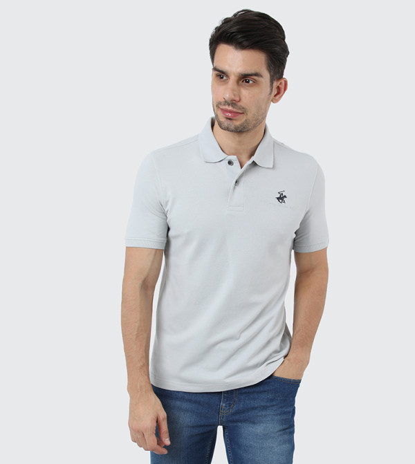 Beverly Hills Polo Club  Polo T-Shirts - Grey Tops & T shirts