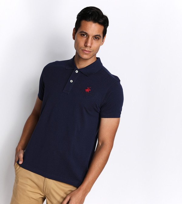 Beverly Hills Polo Club  Clothing - Blue Polo T-shirts