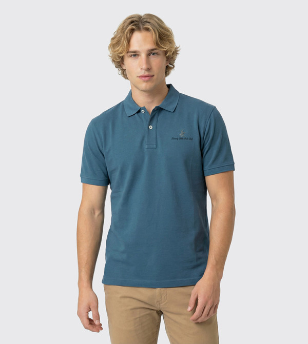 Beverly Hills Polo Club  T-Shirts - Teal Polo T-shirts