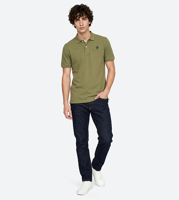 Beverly Hills Polo Club  T-Shirts - Olive Polo T-shirts