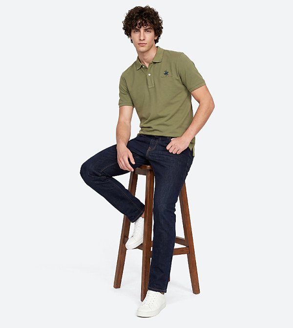 Beverly Hills Polo Club  T-Shirts - Olive Polo T-shirts