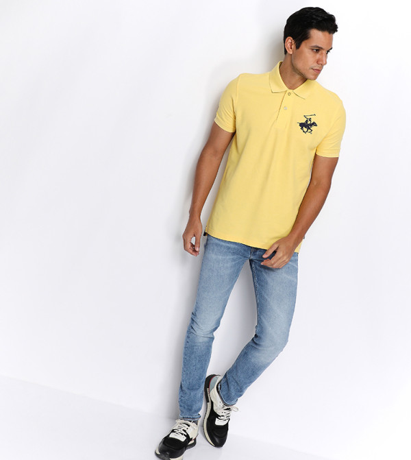 Beverly Hills Polo Club  Clothing - Yellow Polo T-shirts