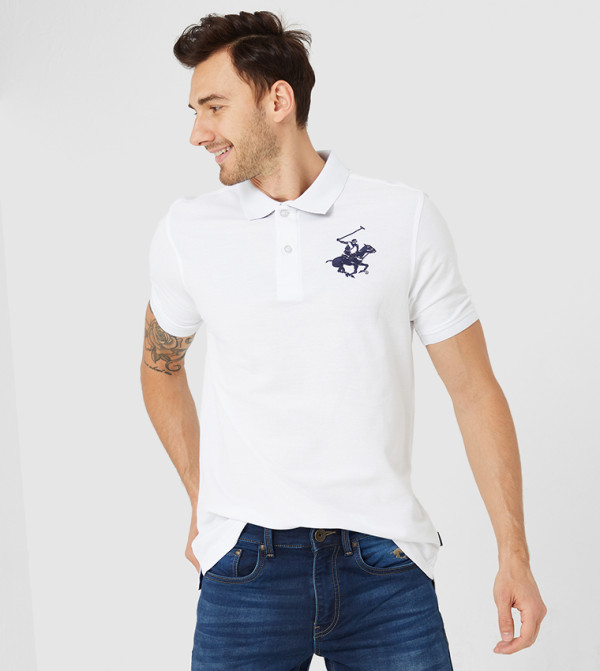 Beverly Hills Polo Club  heat-ready-essentials - White Polo T-shirts