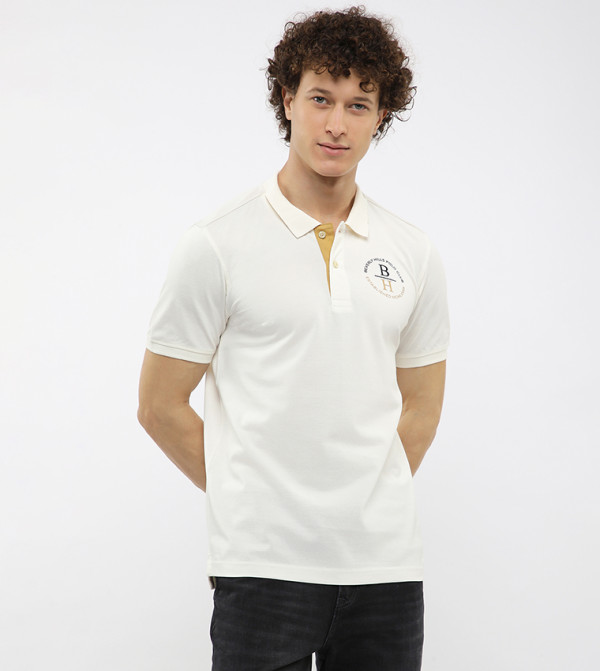 Beverly Hills Polo Club  Polo T-Shirts - White Polo T-shirts