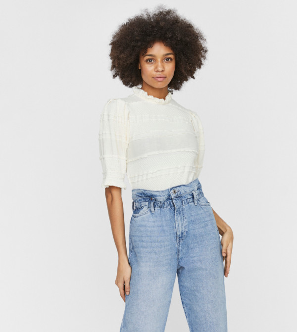Vero Moda VERO MODA - Beige Casual T-Shirts