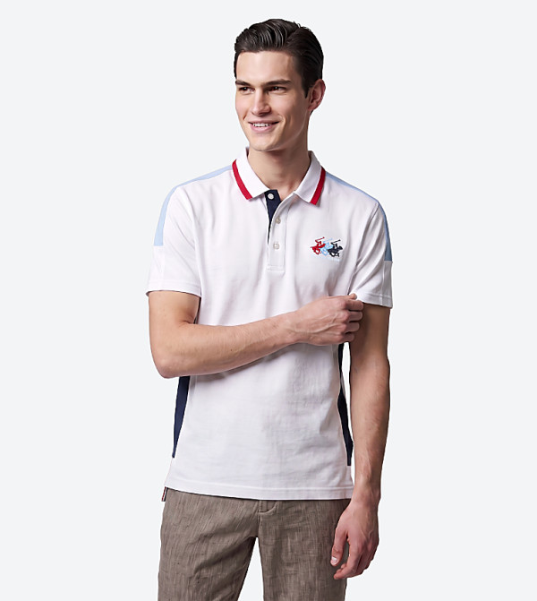 Beverly Hills Polo Club  T-Shirts - White Polo T-shirts
