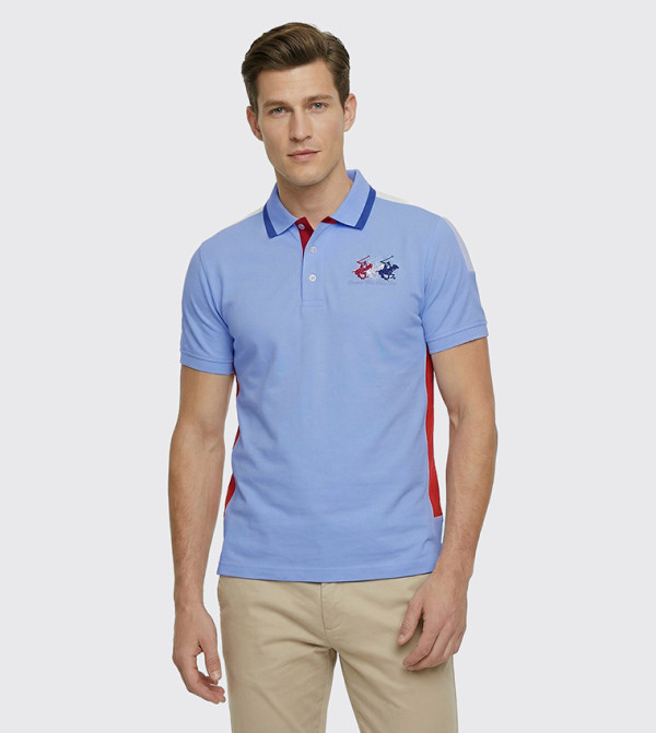 Beverly Hills Polo Club  Polo T-Shirts - Blue Polo T-shirts
