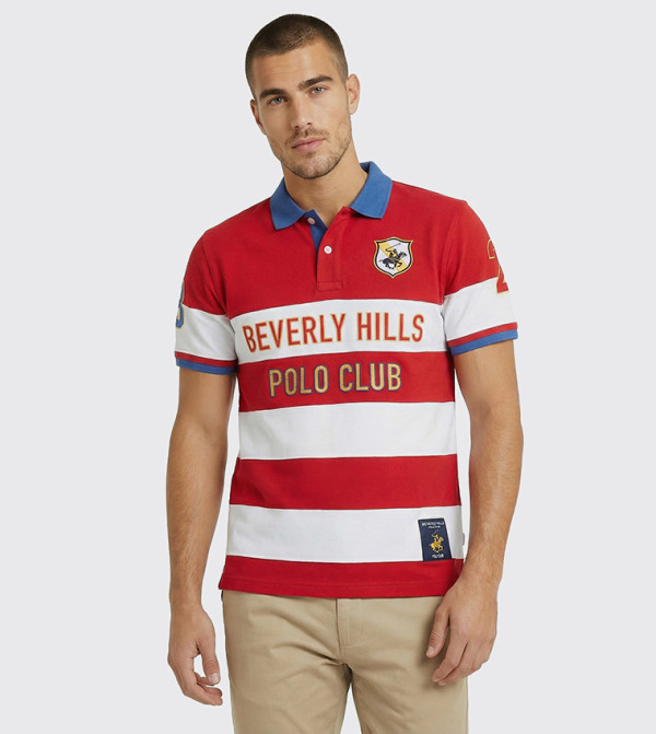 بيفرلي هيلز بولو كلوب  ملابس - أحمر قمصان بولو