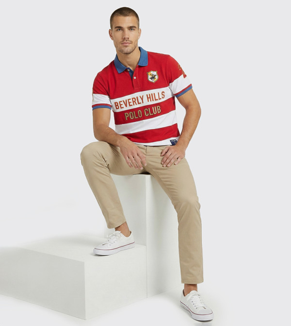 بيفرلي هيلز بولو كلوب  ملابس - أحمر قمصان بولو
