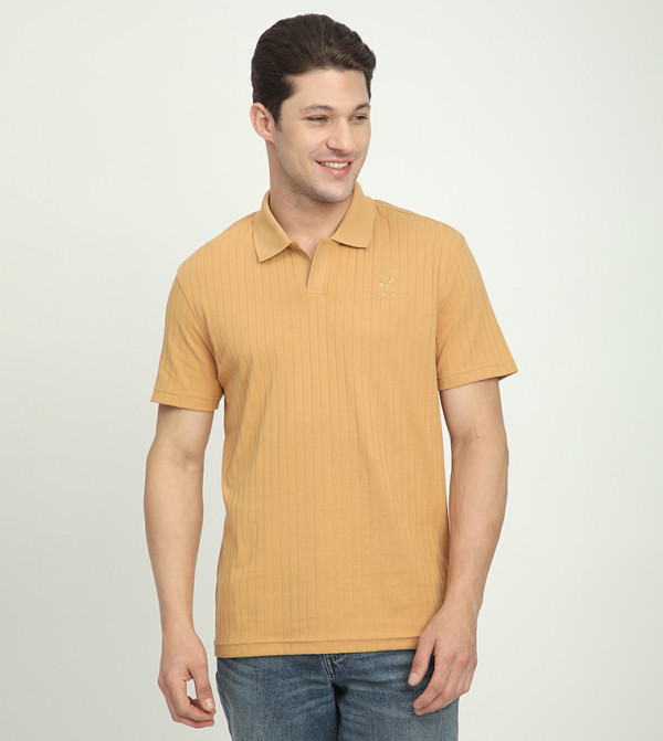 Beverly Hills Polo Club striped-society-m - Khaki Polo T-shirts