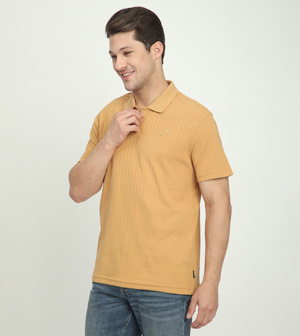 Beverly Hills Polo Club striped-society-m - Khaki Polo T-shirts