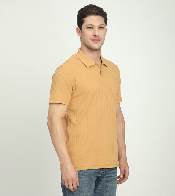 Beverly Hills Polo Club striped-society-m - Khaki Polo T-shirts