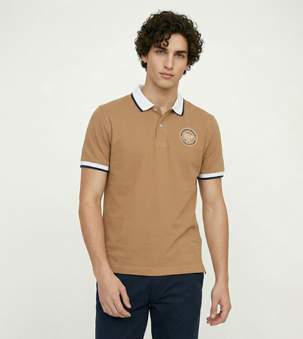 Beverly Hills Polo Club Clothing - Camel Polo T-shirts
