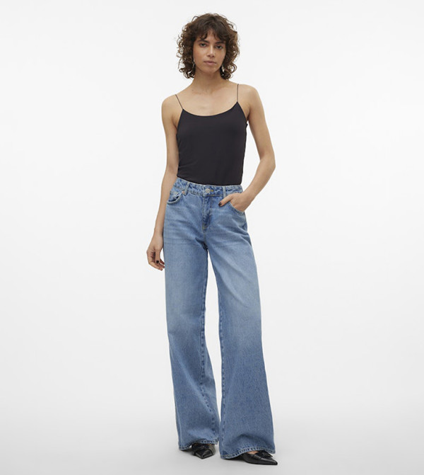 Vero Moda VERO MODA - BLACK Wide Leg Jeans