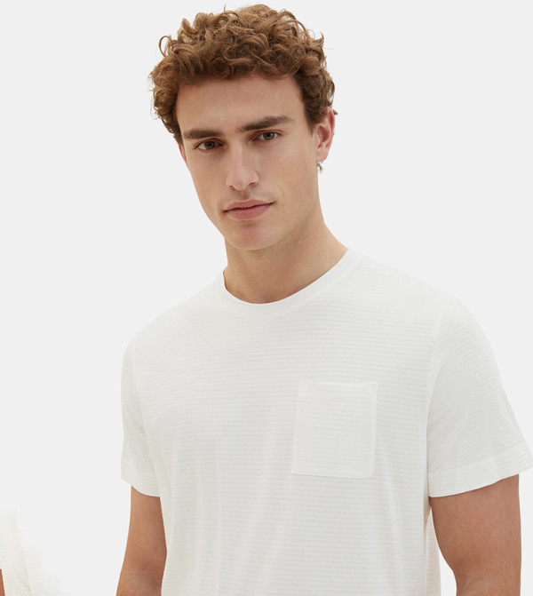 Tom Tailor Tom Tailor - Off White Casual T-Shirts