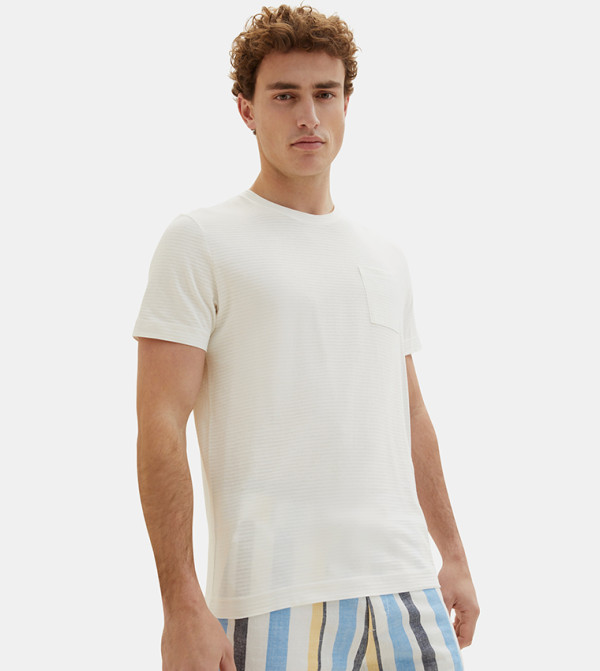 Tom Tailor Tom Tailor - Off White Casual T-Shirts