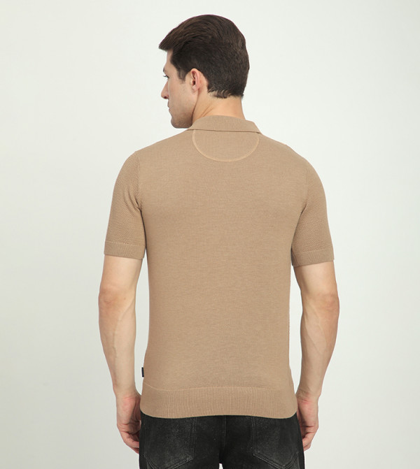 Beverly Hills Polo Club striped-society-m - Beige Polo T-shirts