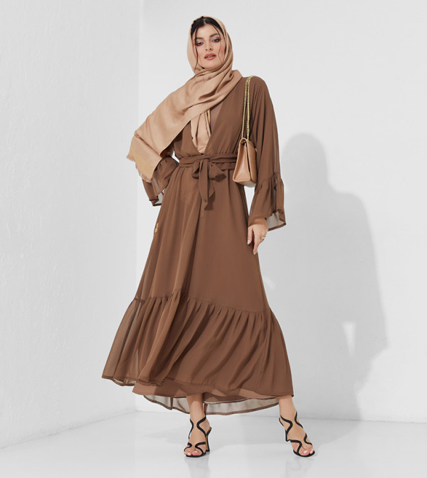 Rosette Abaya Rosette Abaya - Brown Abayas