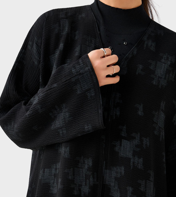 اتش ام  عباية - أسود Abayas
