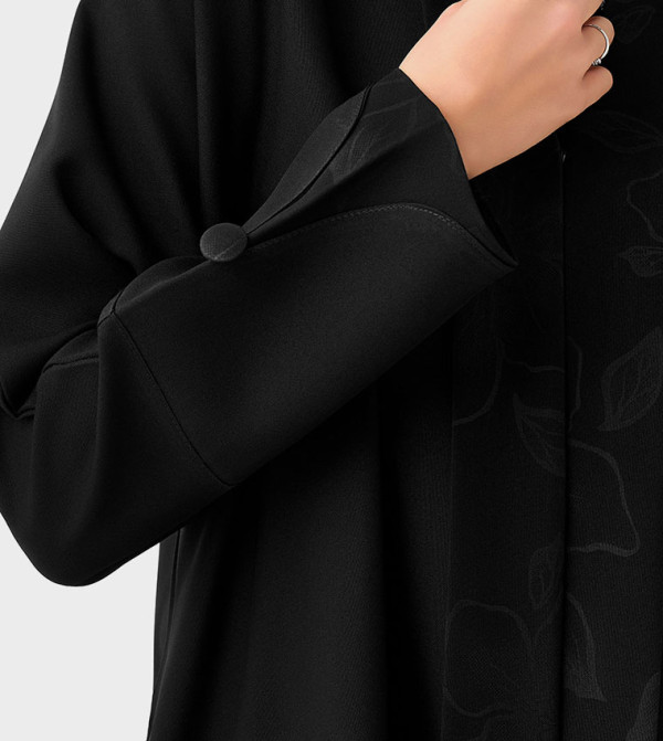 اتش ام  عباية - أسود Abayas