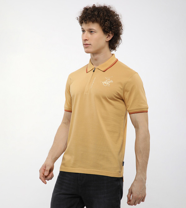 Beverly Hills Polo Club  Clothing - Brown Polo T-shirts