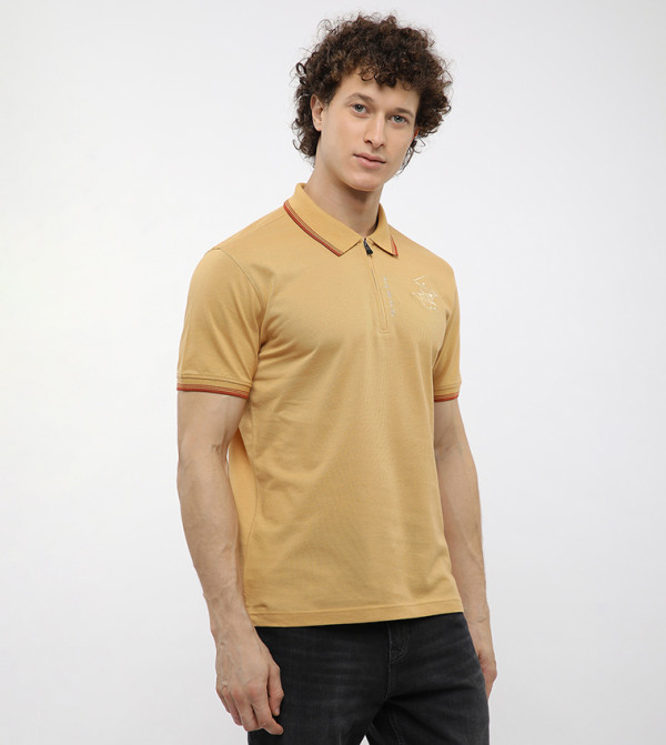 Beverly Hills Polo Club  Clothing - Brown Polo T-shirts