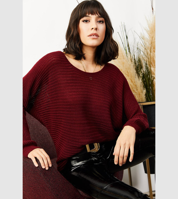 Olalook Olalook - Burgundy Sweaters