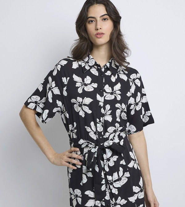 Anne Klein  Shirt & T-Shirt Dresses - Black Shirt & T-Shirt Dresses