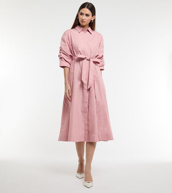 BCBG  Shirt & T-Shirt Dresses - Pink Shirt & T-Shirt Dresses