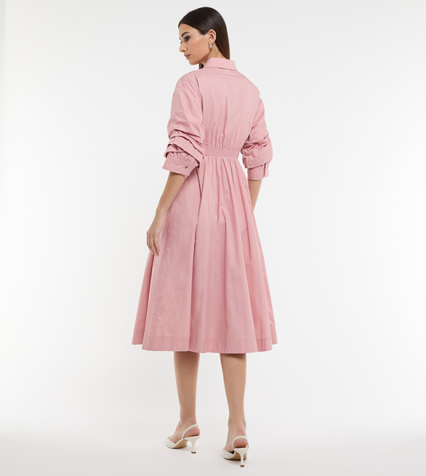 BCBG  Shirt & T-Shirt Dresses - Pink Shirt & T-Shirt Dresses