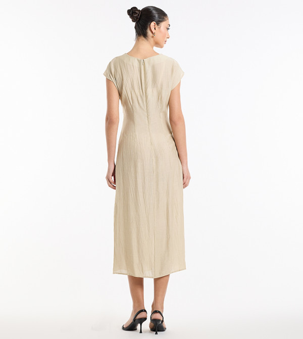 BCBG  Midi Dresses - Beige Midi Dresses