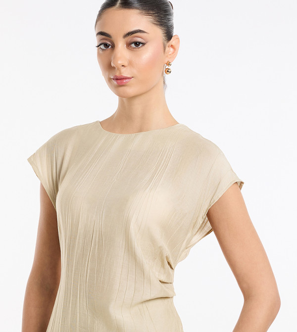 BCBG  Midi Dresses - Beige Midi Dresses