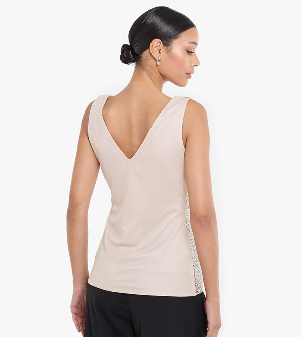 BCBG Clothing - Nude Sleeveless Tops