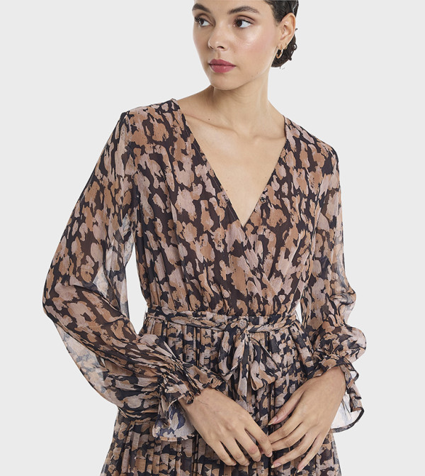 BCBG  Clothing - Brown Midi Dresses