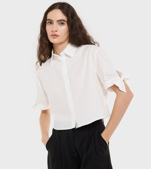 بي سي بي جي بلوزات - أبيض قمصان