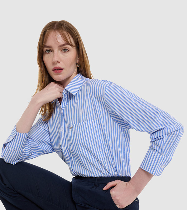 بي سي بي جي  summer-tailoring - أزرق قمصان