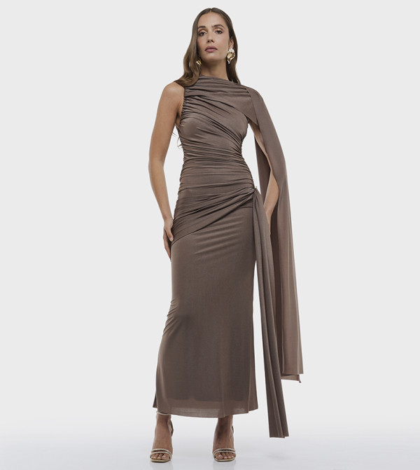 BCBG  Midi Dresses - Brown Midi Dresses