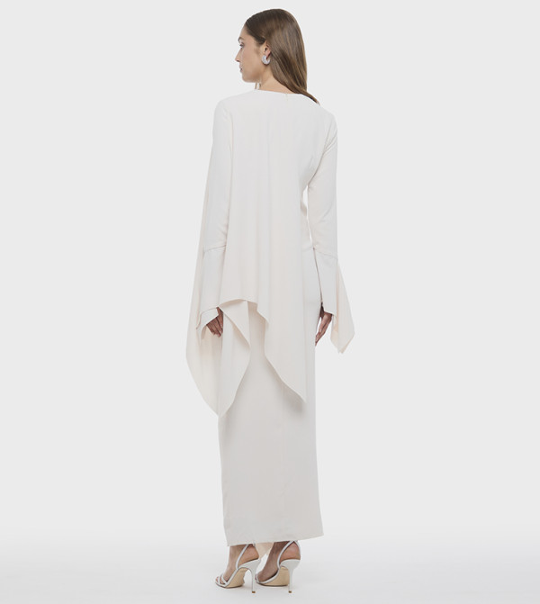 BCBG  influencers-closet - Cream Midi Dresses