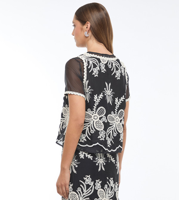 BCBG  Clothing - Black Casual Tops