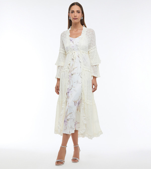 BCBG BCBG - Cream Casual Jackets